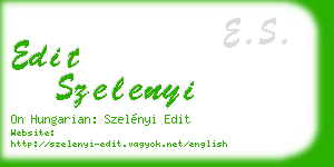 edit szelenyi business card